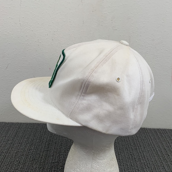 Vintage Pickering Snapback Hat Mens Adjustable White Green Patch Swingster USA - Picture 7 of 16